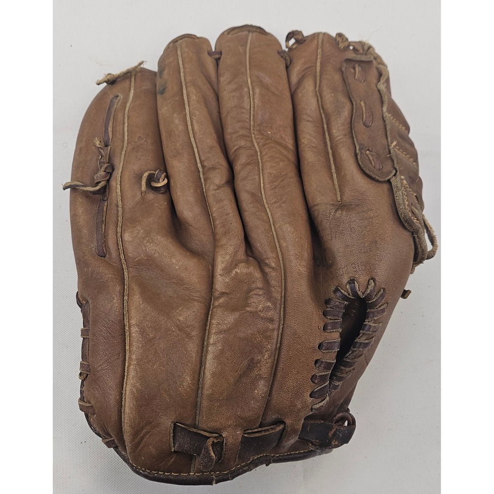Vintage Rawlings GJF7 Baseball Glove Brown Leather Basket-Web Right Hand Throw